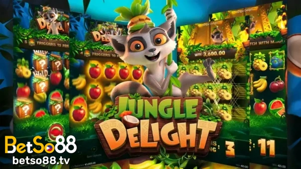 BetSo88 Casino offers the PG Soft Jungle Delight slot, which can be played for free in demo mode or played for real money.